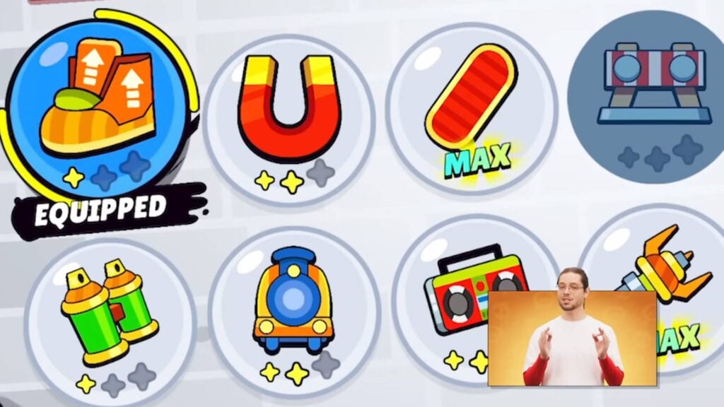 It's a screenshot from the Subway Surfers Brawl Talk: power-ups Subway Supers.