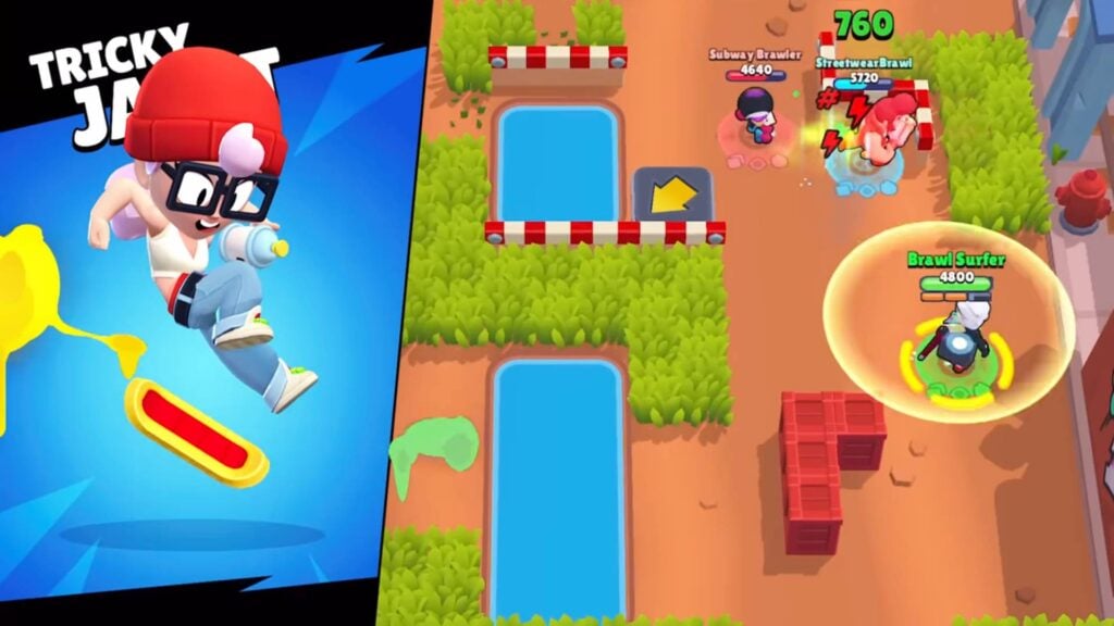 It's a screenshot from the Subway Surfers Brawl Talk: the skin Tricky Janet.