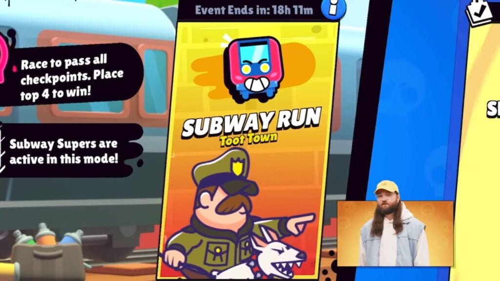 It's a screenshot from the Subway Surfers Brawl Talk: the game mode Subway Run in the menu.