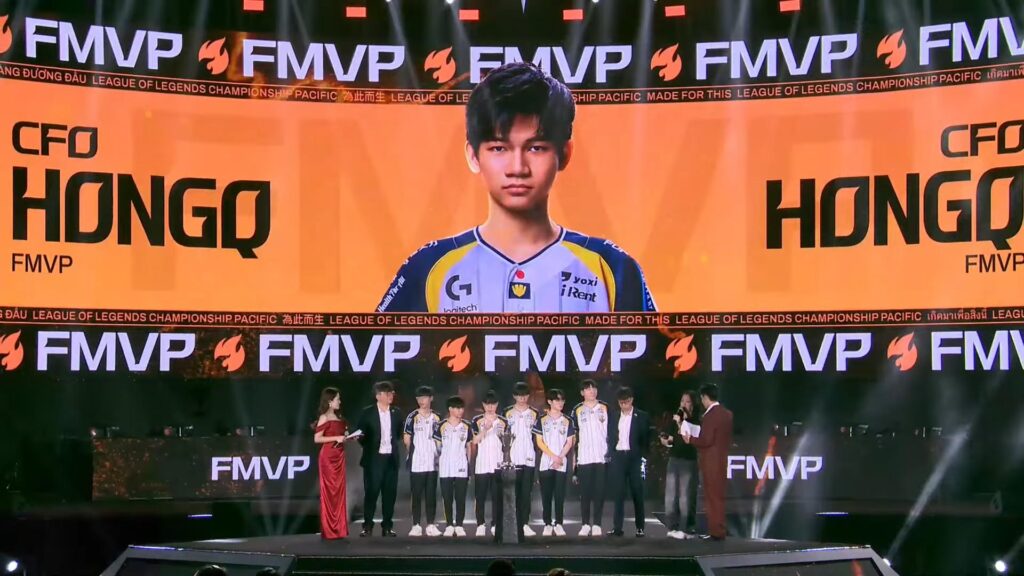 HongQ is the Finals MVP (Image via LoL Pacific)