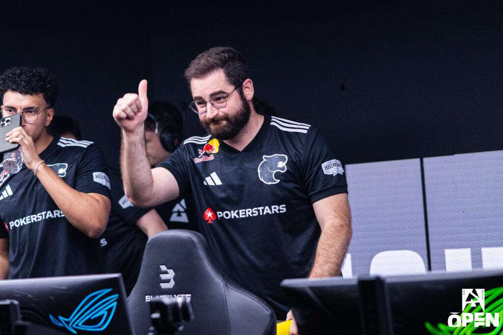 It’s a photo of CS2 pro player FalleN from the team FURIA at the Counter-Strike 2 esports tournament BLAST Open Fall 2025 in London.