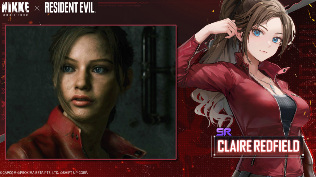 Claire Redfield in Resident Evil compared to her SSR NIKKE in Goddess of Victory: NIKKE