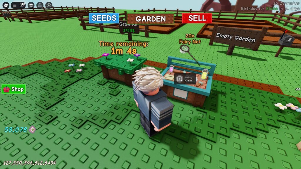 Crafting a Fairy Net in Grow a Garden