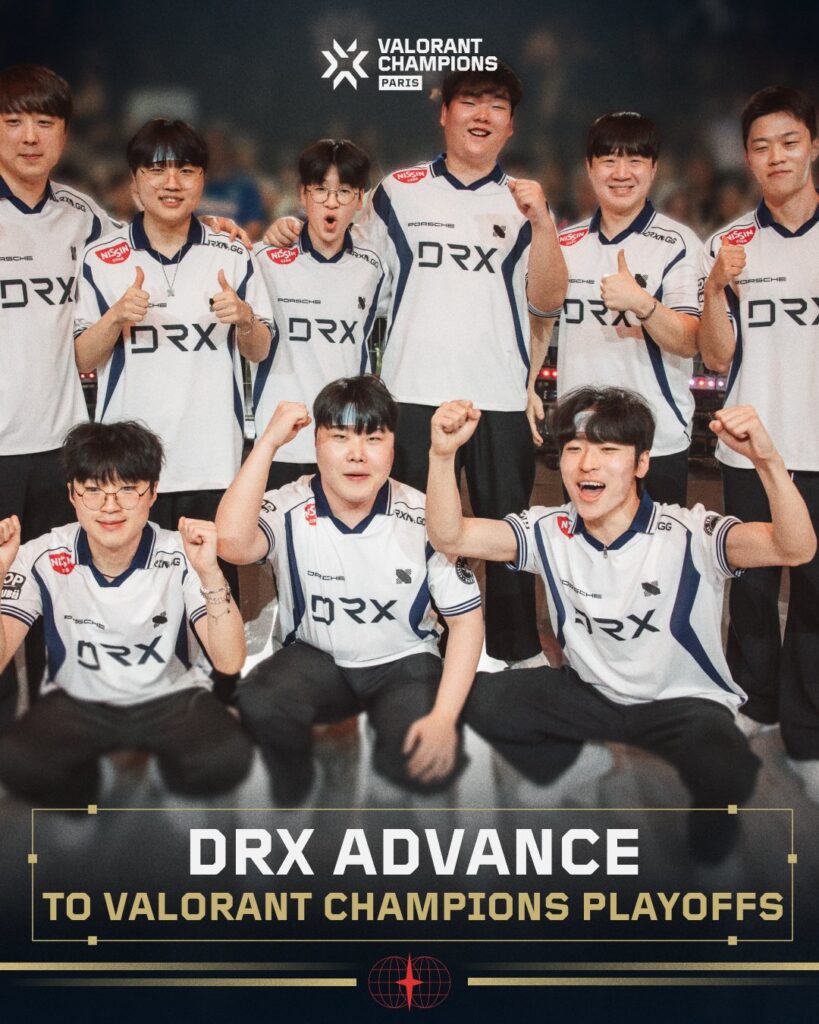 It’s the official poster for DRX advancing to the VALORANT Champions 2025 Playoffs.