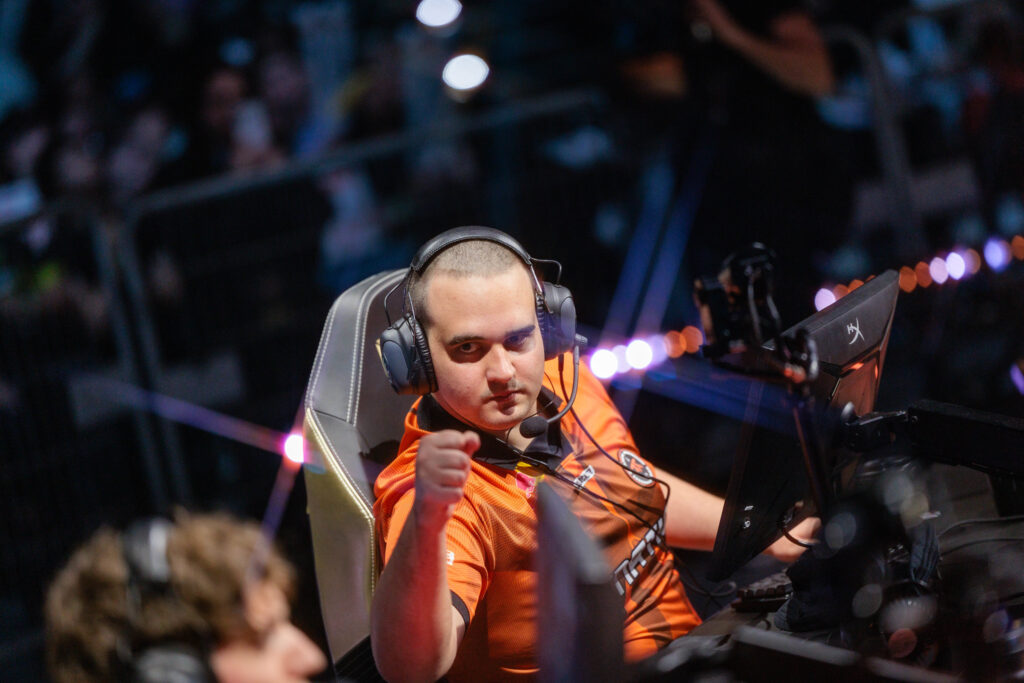 It's a photo of the esports player Doma from the team Fnatic at the event VALORANT Champions 2025.