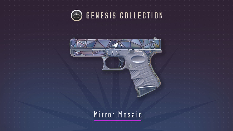 It’s the official poster for the CS2 skin Glock-18 | Mirror Mosaic. It’s part of the Genesis Collection in Counter-Strike.