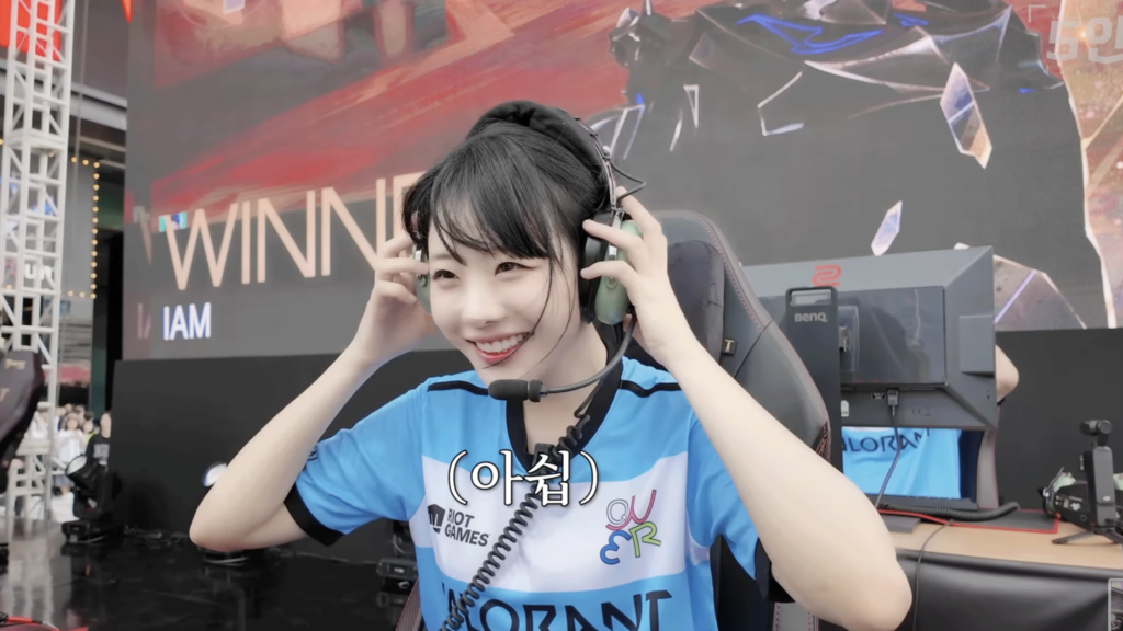 Hina on stage at VCT Champions 2024 showmatch