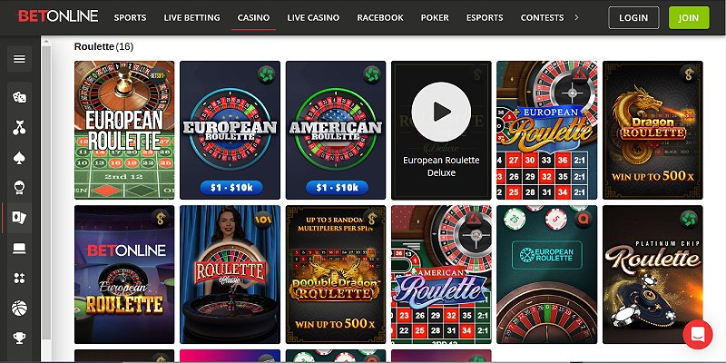 BetOnline Casino USA - Roulette