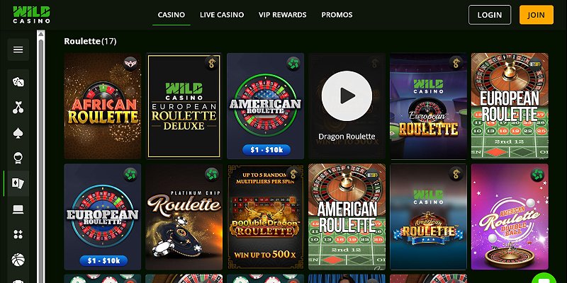 Wild Casino US - Roulette