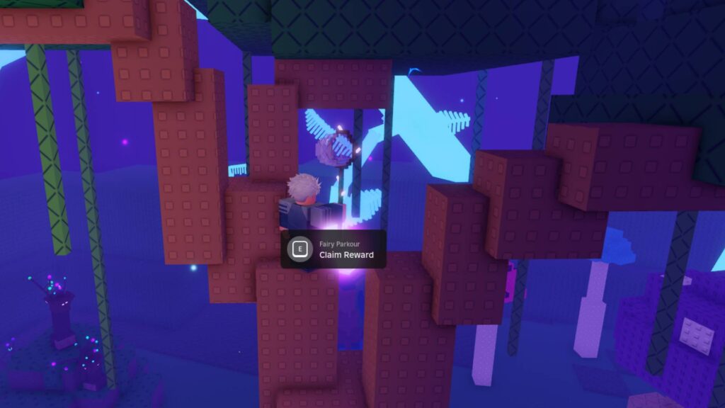 Interacting with a Fairy Parkour Orb