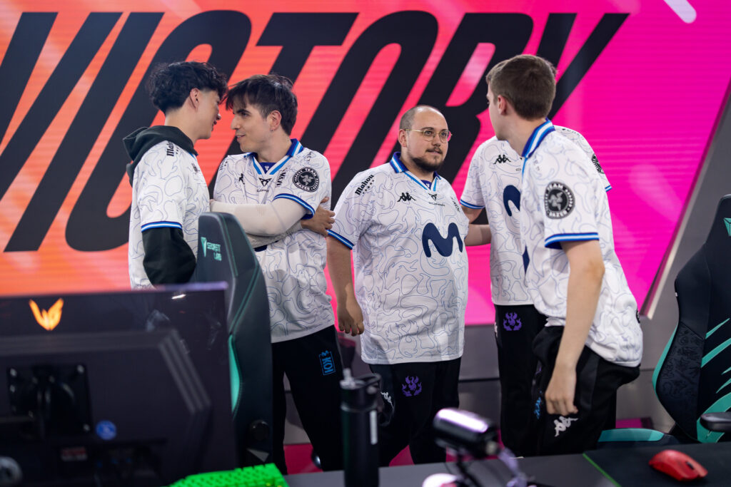 It's a photo of the League of Legends esports team Movistar KOI at the event LEC 2025 Summer.