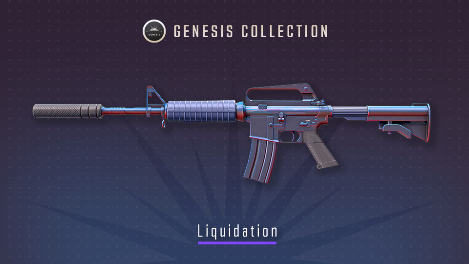 It’s the official poster for the CS2 skin M4A1-S | Liquidation. It’s part of the Genesis Collection in Counter-Strike.