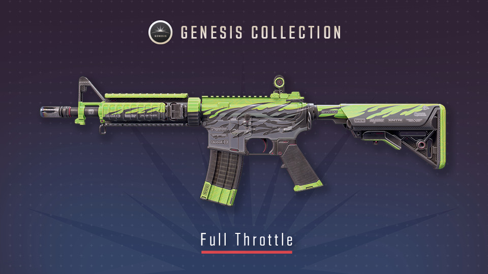 It’s the official poster for the CS2 skin M4A4 | Full Throttle. It’s part of the Genesis Collection in Counter-Strike.
