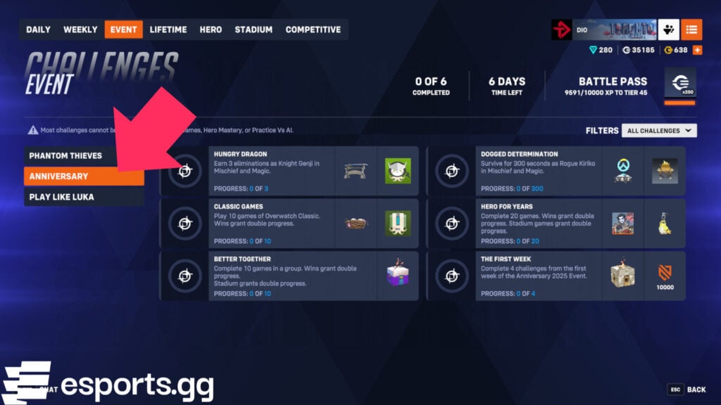 Week 1 Overwatch 2 Anniversary 2025 event