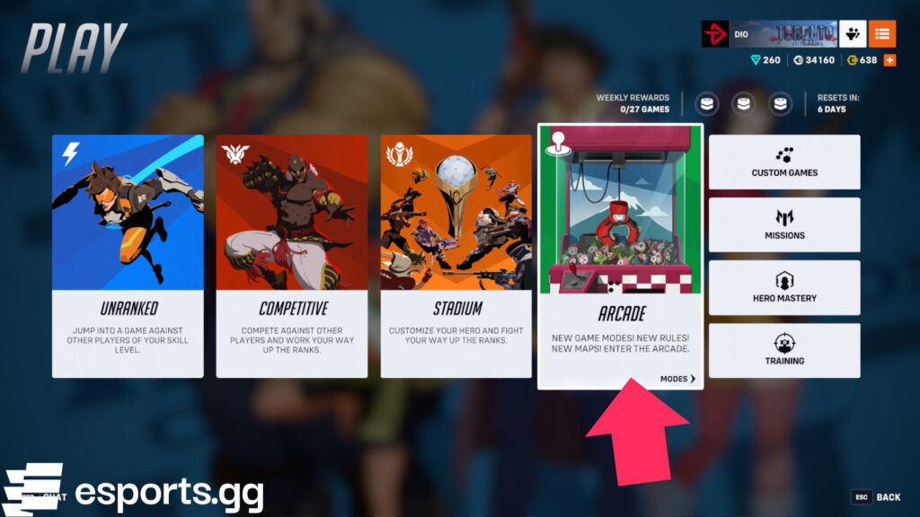 How to access the Overwatch 2 Arcade 
