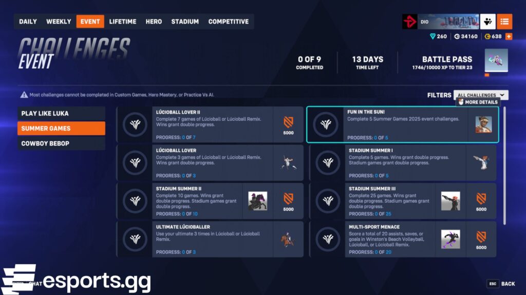 Overwatch 2 Summer Games 2025 challenges