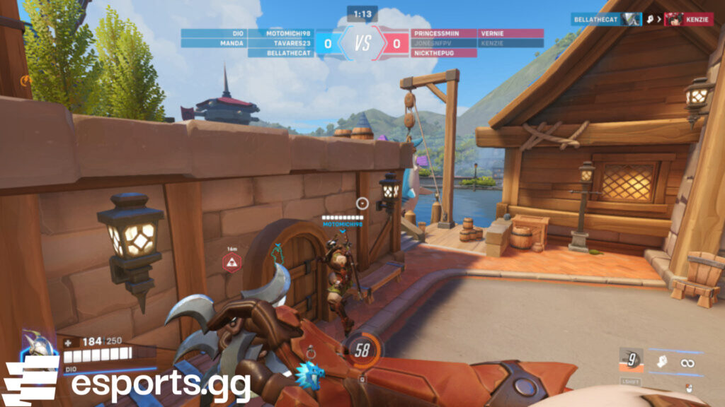 A teammate warns the rest of us about a Kiriko player