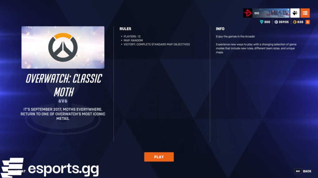 Overwatch Classic Moth Meta patch notes