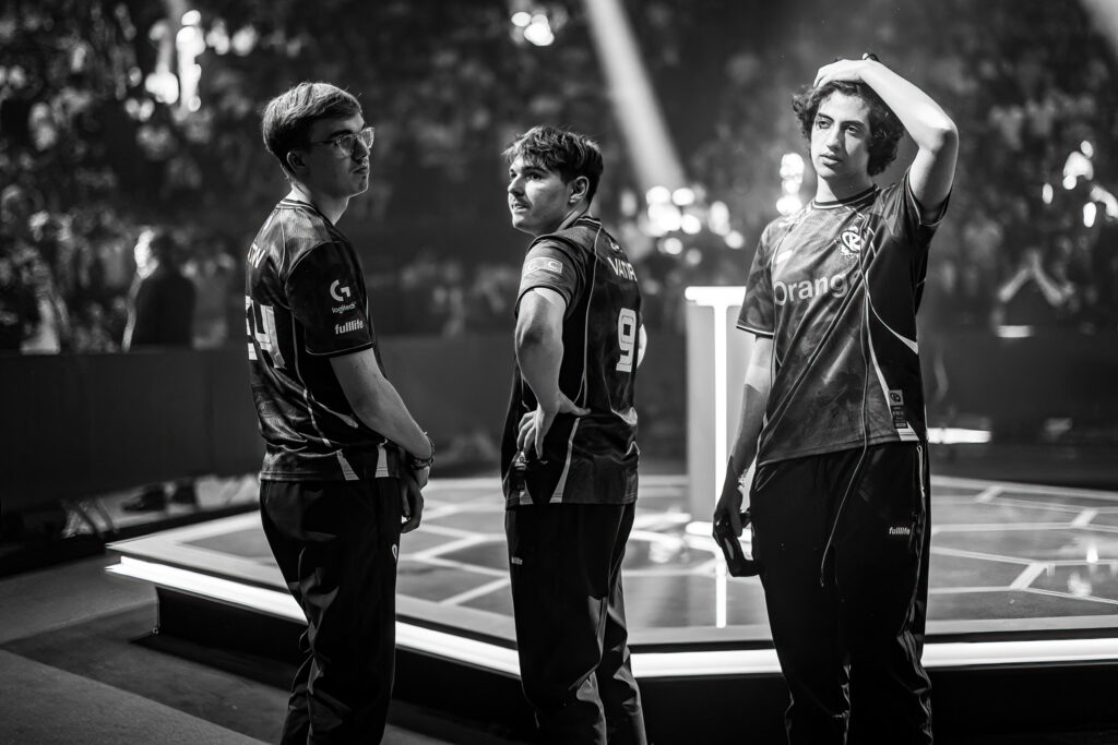 It’s a photo of the Rocket League team Karmine Corp during the RLCS 2025 World Championship.