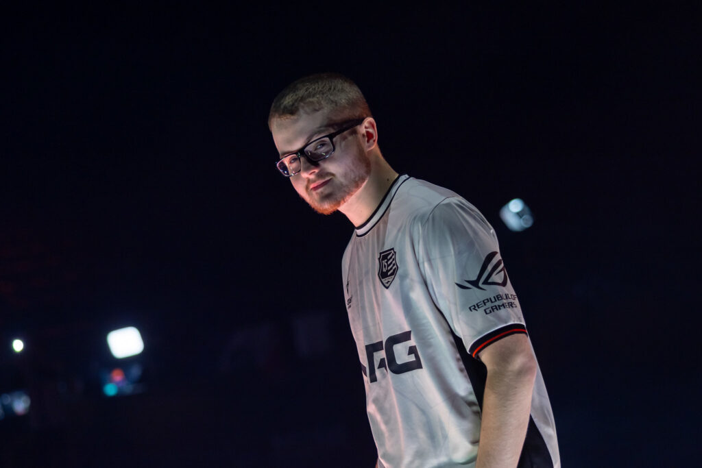 It’s a photo of Rocket League player BeastMode from the team NRG at the event RLCS 2025 Birmingham Major.