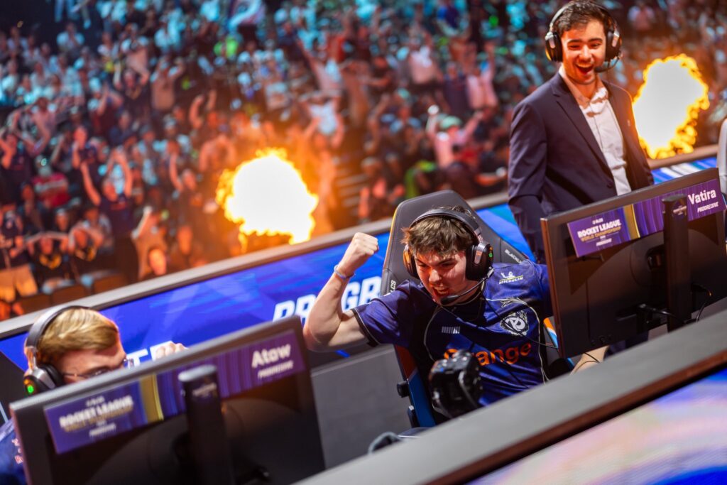 It’s a photo of the Rocket League esports players from the team Karmine Corp.