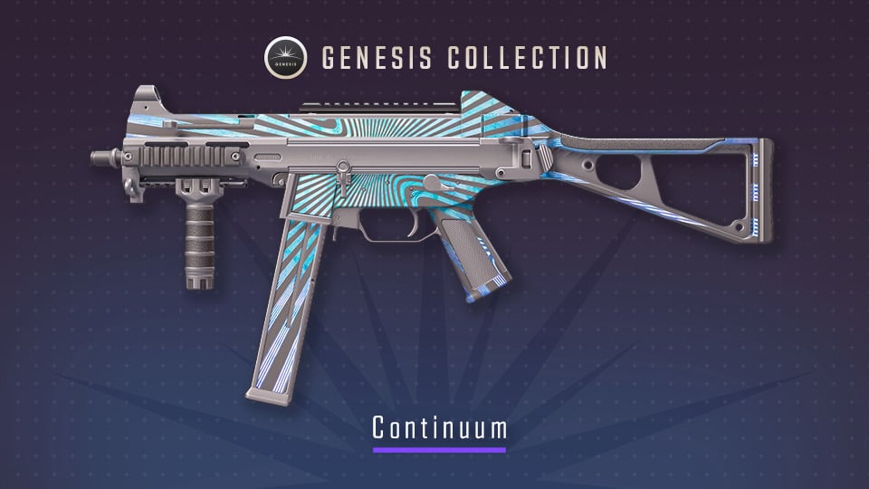 It’s the official poster for the CS2 skin UMP-45 | Continuum. It’s part of the Genesis Collection in Counter-Strike.