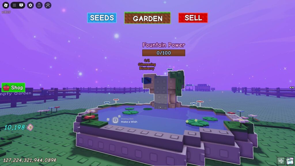 The Wishing Well during the Fairy Event in Grow a Garden