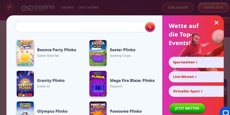 CasinoInfinity Casino DE - Plinko