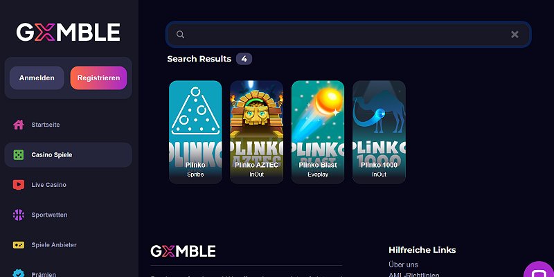 Gxmble Casino DE - Plinko