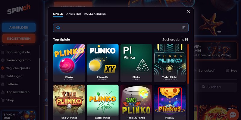 Spinch Casino DE - Plinko