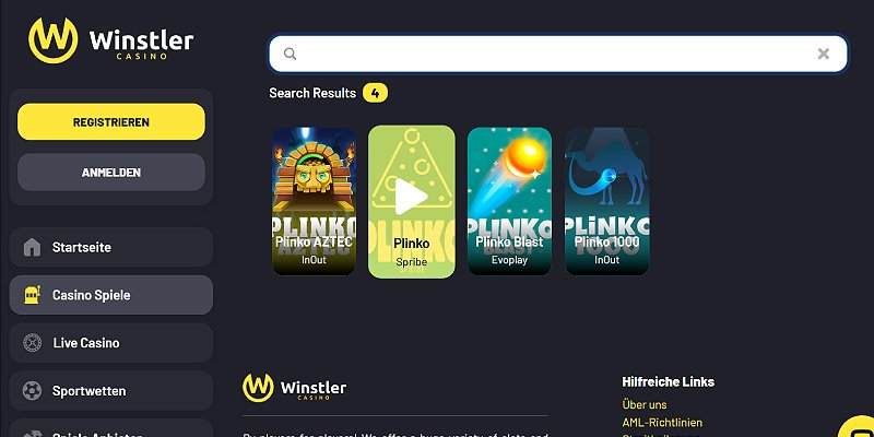 Winstler Casino DE - Plinko