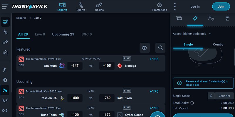 Thunderpick Sports US - Dota 2