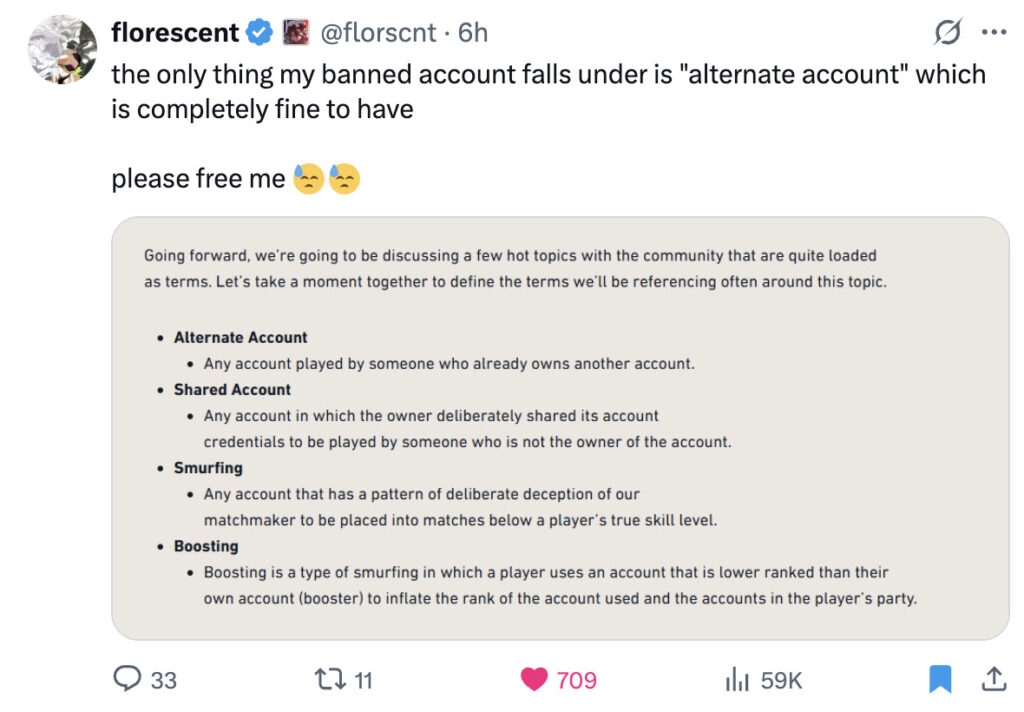 florescent alt account
