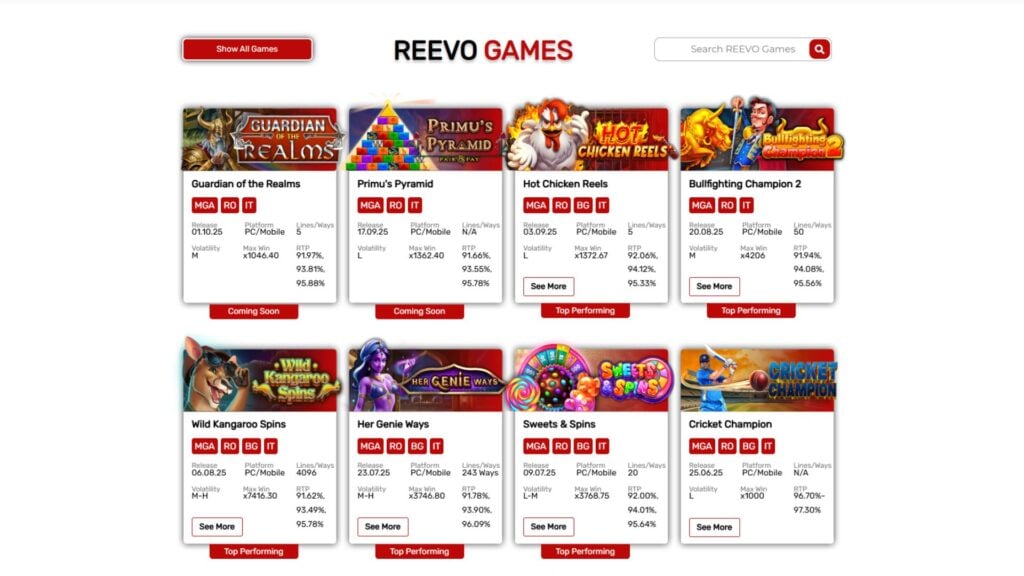 REEVO games