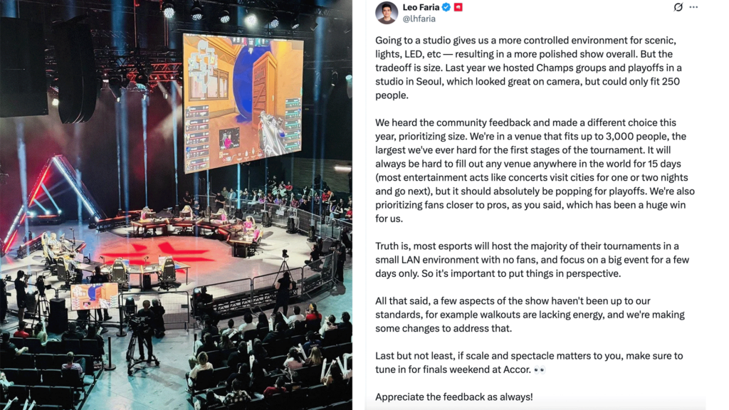 VALORANT Champs 2025 stage in Paris