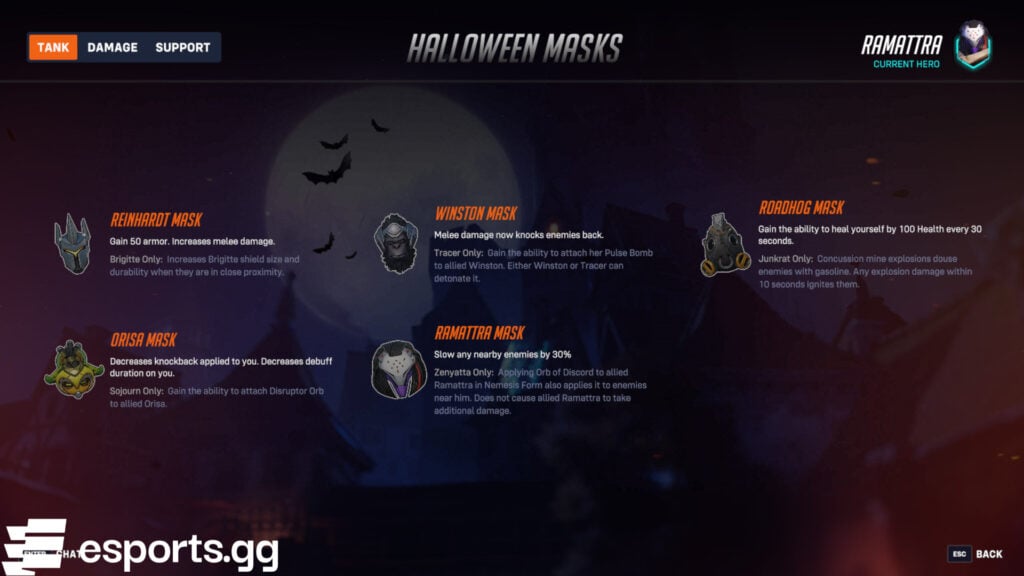 Overwatch 2 Haunted Masquerade masks