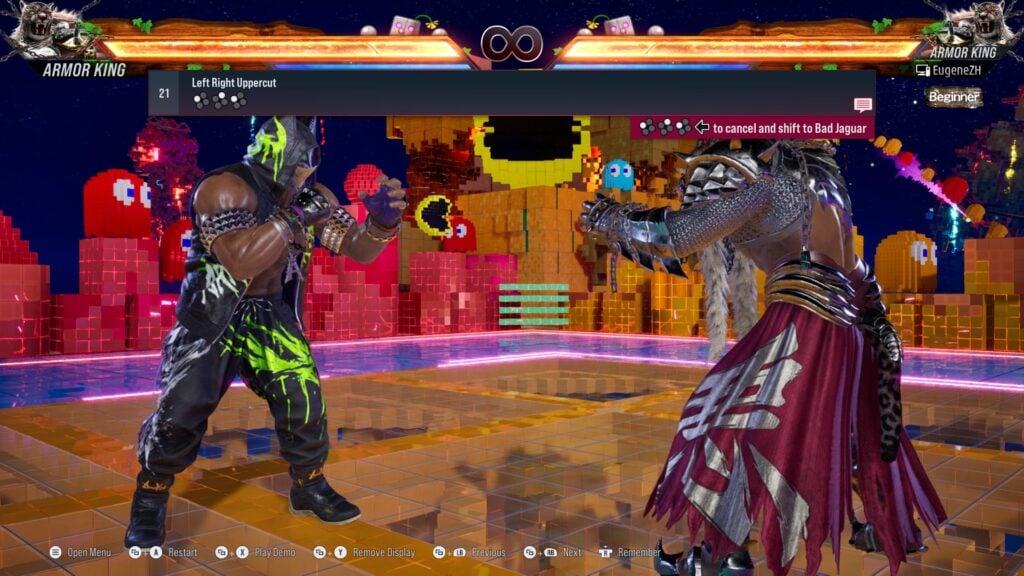 The training mode in TEKKEN 8 with two Armor Kings - screenshot.