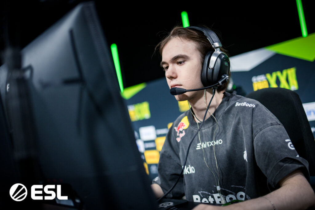 It’s a photo of the Counter-Strike esports player donk from Team Spirit at the ESL Pro League Season 22.