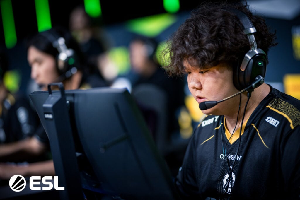 It’s a photo of the Counter-Strike 2 esports players from the team The MongolZ at the tournament CS2 EPL Season 22.