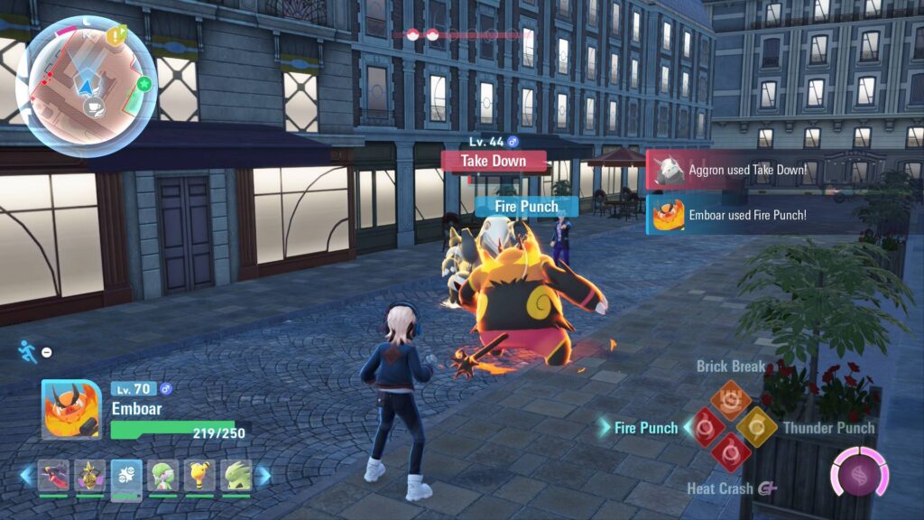 Emboar against an Aggron in the Z-A Royale