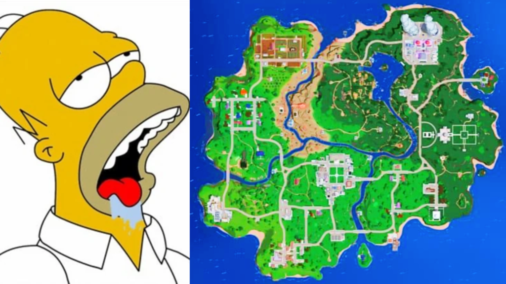 The Fortnite x The Simpsons map leaked: Here’s what it looks like