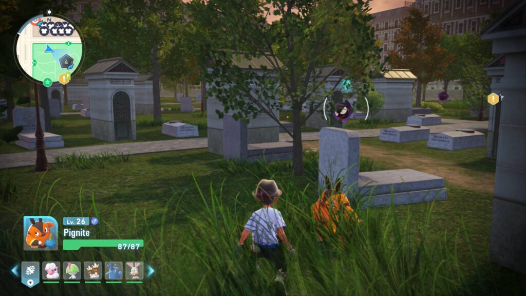 Gastly around the tombstones