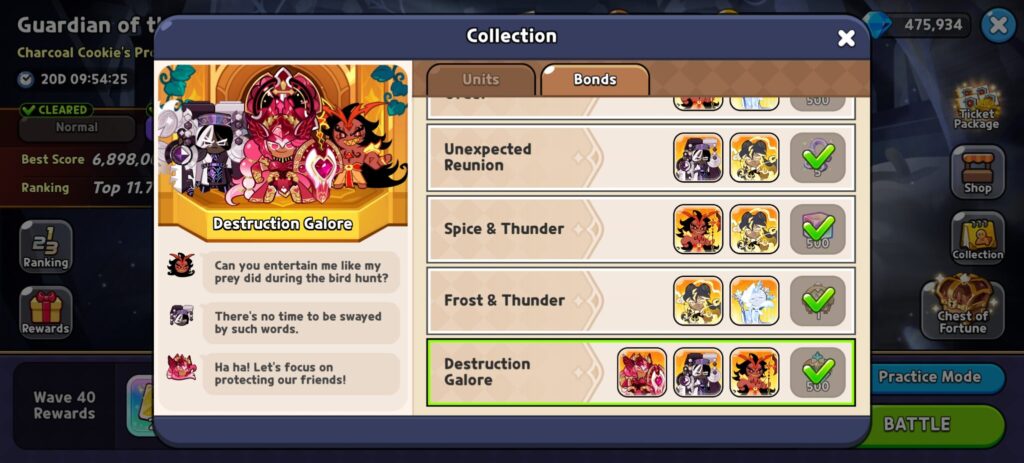 Guardian of the Rift Cookie Run Kingdom- List of Bonds Collection
