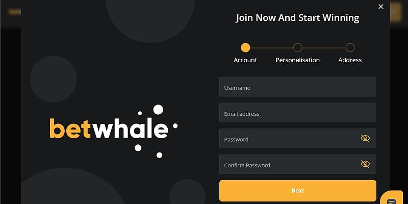 BetWhale Signup