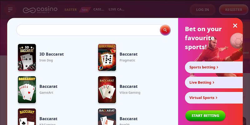 Casino Infinity Casino CA - Baccarat