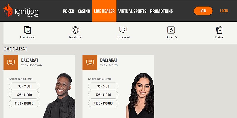 Ignition Casino US - Baccarat