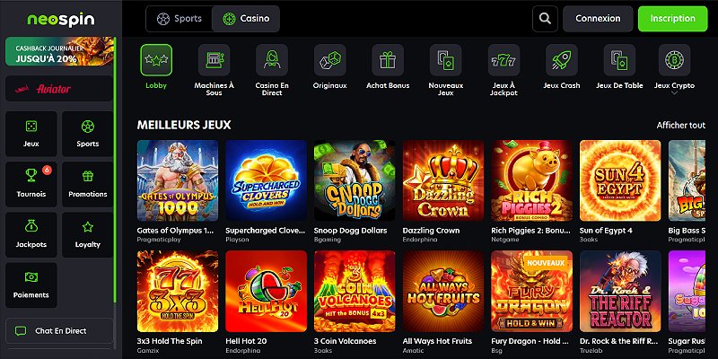 Neospin Casino CA FR
