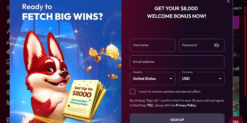 Red Dog Casino Signup
