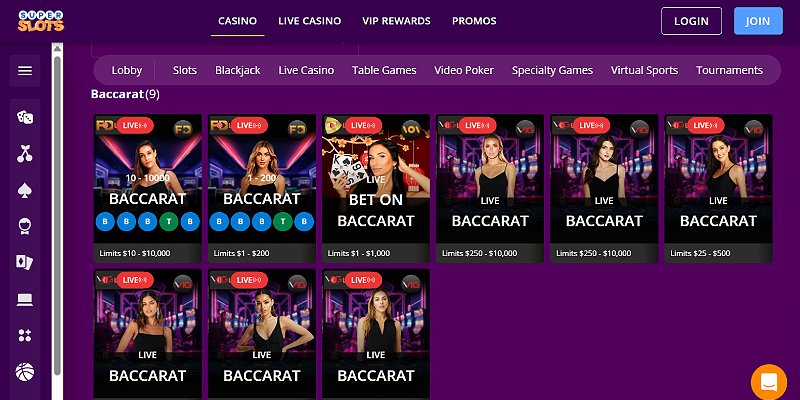 Super Slots US - Baccarat