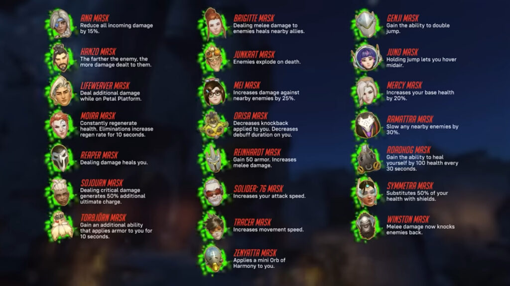 Overwatch 2 Haunted Masquerade masks and abilities